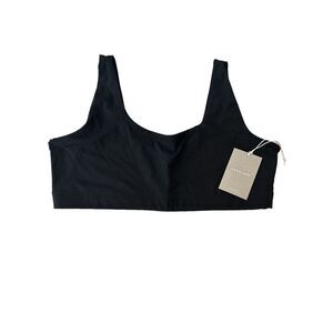 Everlane Perform Bra Women XXL ‎ Black Square Neck Tank Bralette Sports NEW